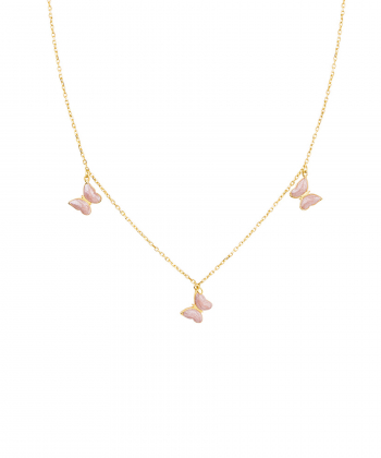 گردنبند سه پروانه رزین کیا گالری Kia Gallery کد NM406