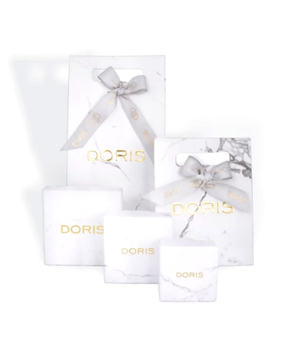 گوشواره فرشته عشق و قلب با میناکاری سفید از کالکشن قصه پریان درریس Doris کد P2080