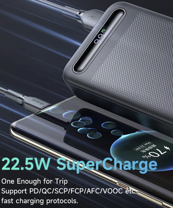 پاور بانک تایپ سی و یو اس بی 22.5 وات 20000 مک دودو Mcdodo MC-389 Power Bank Digital Display
