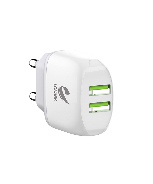شارژر دیواری 12 وات لونارک مدل LW53A به همراه کابل Micro USB