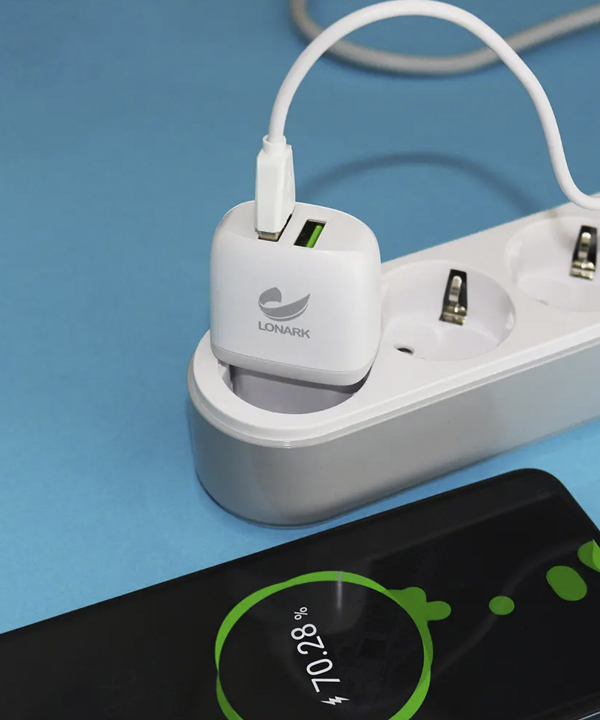 شارژر دیواری 12 وات لونارک مدل LW53A به همراه کابل Micro USB