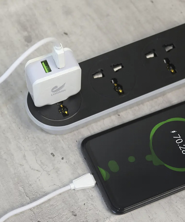 شارژر دیواری 12 وات لونارک مدل LW55C به همراه کابل USB-C