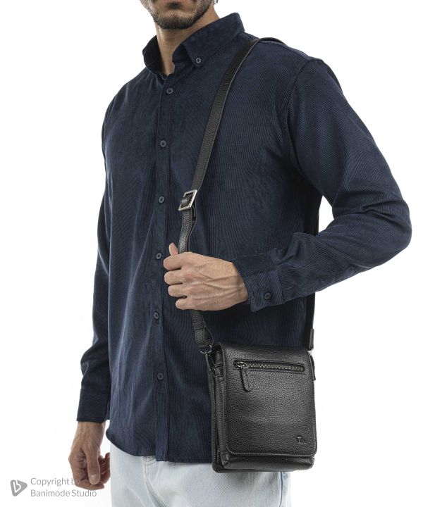 کیف کراس بادی چرم طبیعی مردانه چرم مشهد Mashad Leather مدل X0518
