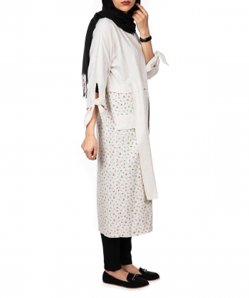 مانتو نخی آستین سه ربع تولیکا Tulika