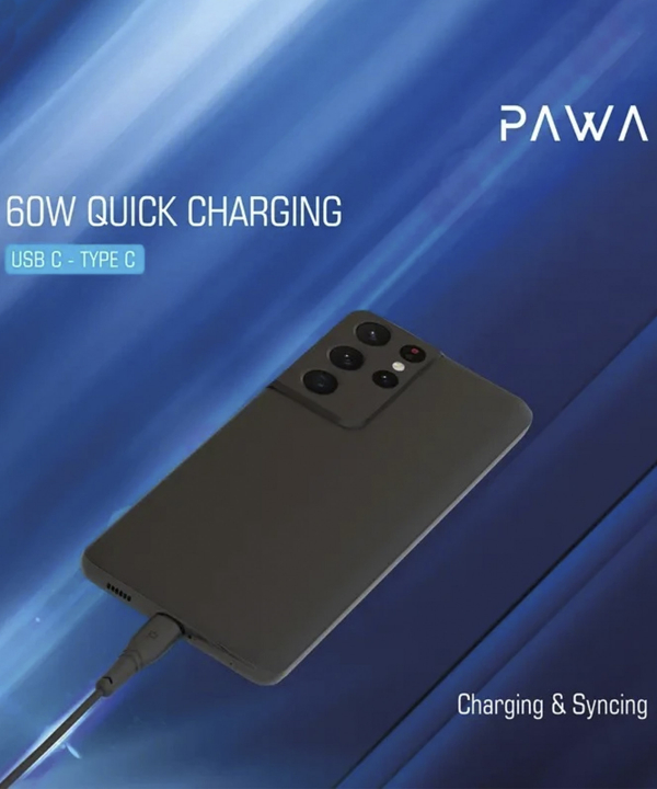 کابل شارژ PAWA- TYPE C PW-12PVCCTOC