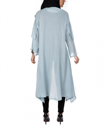 مانتو جلوباز بلند زنانه تولیکا Tulika