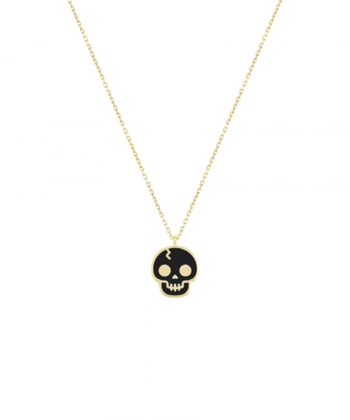 گردنبند اسکلت اسکار با میناکاری مشکی درریس Doris کد P5350