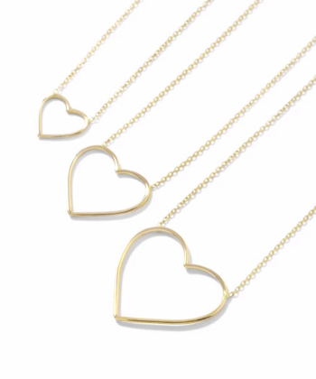 گردنبند قلب توخالی کوچک درریس Doris کد P5378