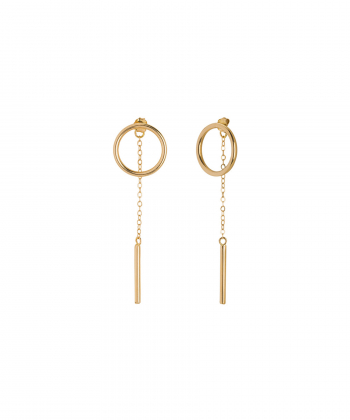 گوشواره دایره خط زنجیر کیا گالری Kia Gallery کد EMOH064