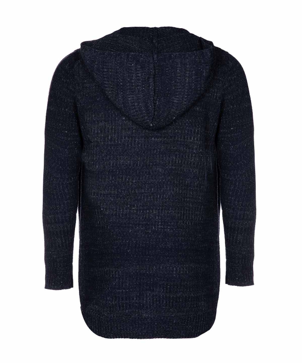مانتو زمستانی سرمه‌ای کلاه‌دار جوتی جینز Jooti Jeans