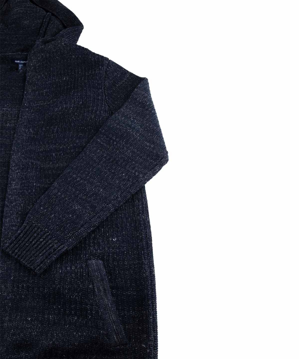 مانتو زمستانی سرمه‌ای کلاه‌دار جوتی جینز Jooti Jeans