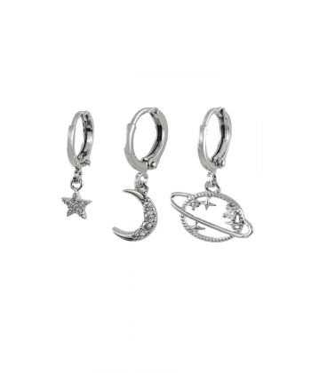 گوشواره زنانه پکی وای اس ایکس YSX کد  مدل ماه و ستاره کد AAC-850