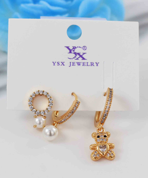 پک گوشواره تدی مروارید وای اس ایکس YSX کد  AAC-844