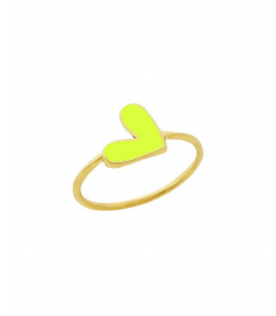 انگشتر قلب زرد میوگلد Mio Gold کد R1138