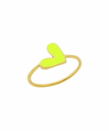 انگشتر قلب زرد میوگلد Mio Gold کد R1138