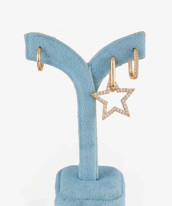 گوشواره پکی ستاره و حلقه وای اس ایکس YSX کد  AAC-830