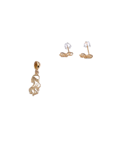 نیم ست ماهدوخت هماتیت گلد Hematite Gold کد 132367