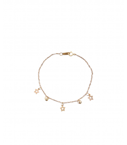 دستبند لیزری ستاره و گوی هماتیت گلد Hematite Gold کد 132305