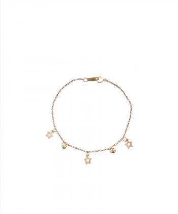 دستبند لیزری ستاره و گوی هماتیت گلد Hematite Gold کد 132305
