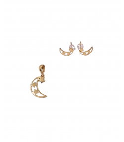 نیم ست ماهلین هماتیت گلد Hematite Gold کد 132363