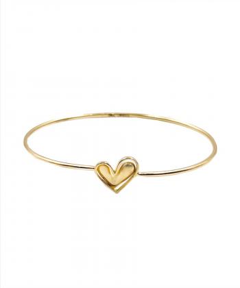 بنگل قلب آنوشا هماتیت گلد Hematite Gold کد 132329