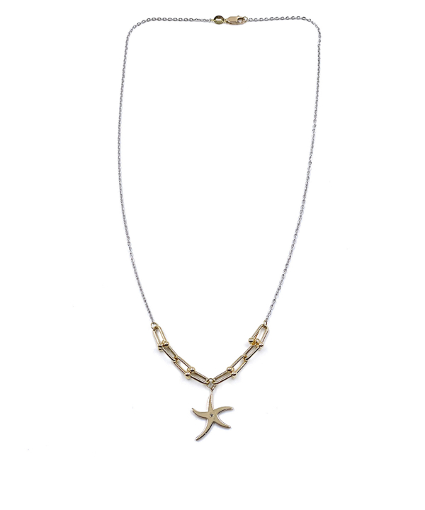 گردنبند تیفانی ستاره دریایی هماتیت گلد Hematite Gold کد 132410