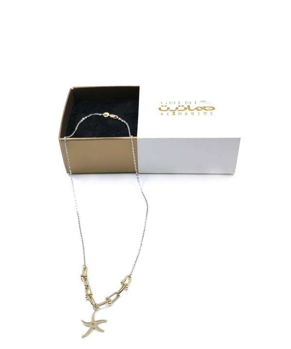گردنبند تیفانی ستاره دریایی هماتیت گلد Hematite Gold کد 132410