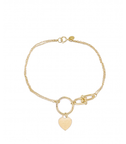 دستبند تیفانی قلب هماتیت گلد Hematite Gold کد 132424