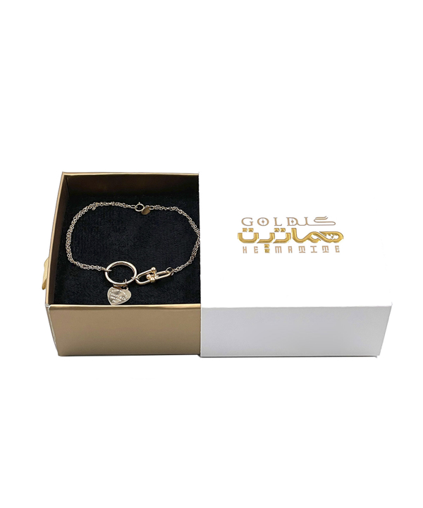 دستبند تیفانی قلب هماتیت گلد Hematite Gold کد 132424