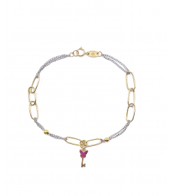 دستبند زنجیری تیانا هماتیت گلد Hematite Gold کد 132425