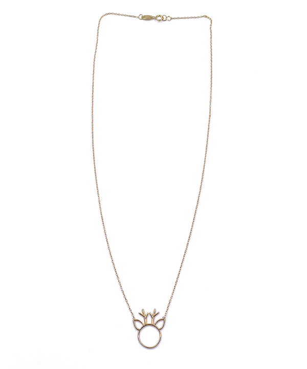 گردنبند گوزن فانتزی هماتیت گلد Hematite Gold کد 132441