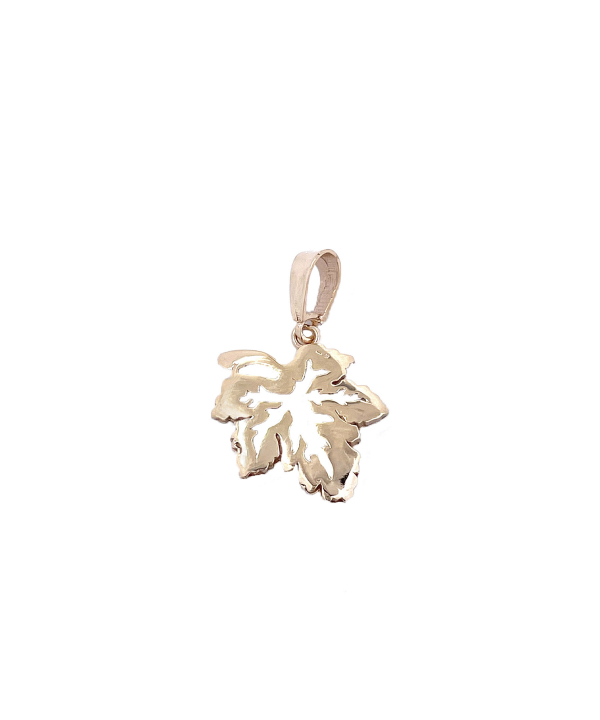آویز مینیمال برگ هماتیت گلد Hematite Gold کد 132458