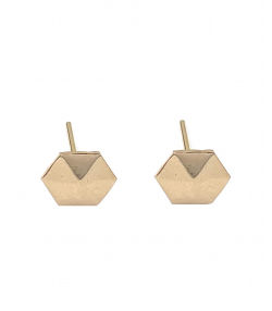 گوشواره میخی هندسی هماتیت گلد Hematite Gold کد 132494