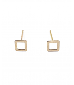 گوشواره میخی مربع هماتیت گلد Hematite Gold کد 132511