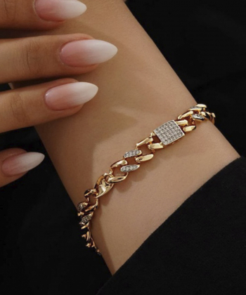 دستبند مس با روکش طلا زنانه ژوپینگ مدل mp-AAD-473