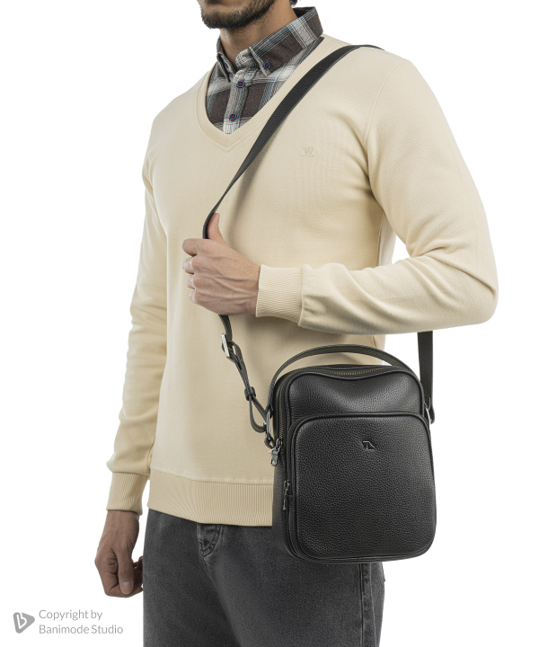 کیف دوشی مردانه چرم طبیعی چرم مشهد Mashad Leather مدل X0517