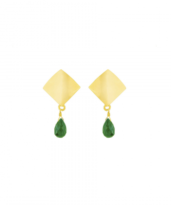 گوشواره لوزی سنگ کیا گالری Kia Gallery کد EM035