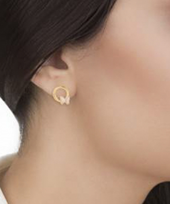 گوشواره حلقه پروانه کیا گالری Kia Gallery کد RZE-1119