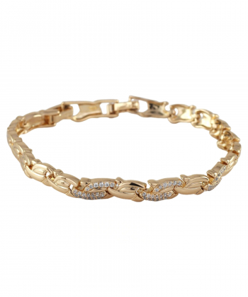 دستبند مس با روکش طلا زنانه ژوپینگ مدل mp-AAD-489