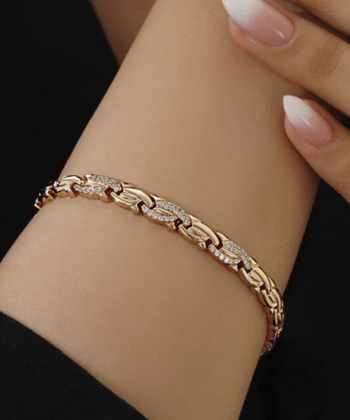 دستبند مس با روکش طلا زنانه ژوپینگ مدل mp-AAD-489