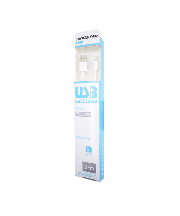 کابل تبدیل USB به لایتنینگ کینگ استار مدل K01i طول 20 سانتی متر