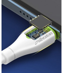 کابل تبدیل USB به لایتنینگ سیبراتون مدل S405i طول 1.1 متر