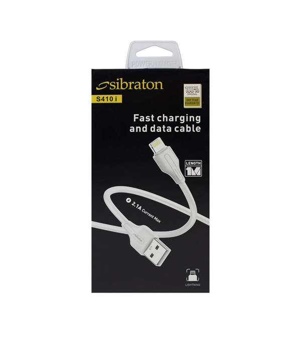 کابل تبدیل USB به لایتنینگ سیبراتون مدل S410i طول 1.1 متر