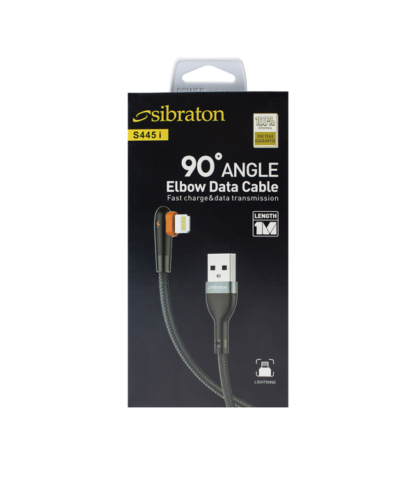 کابل تبدیل USB به لایتنینگ سیبراتون مدل S445i طول 1.1 متر