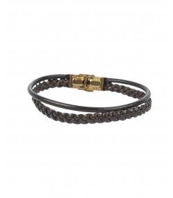 دستبند چرم طبیعی بیسراک Bisrak مدل LeatherBracelet-145