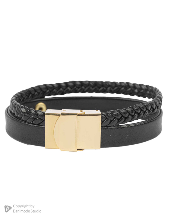 دستبند چرم طبیعی بیسراک Bisrak مدل Bracelet-PForohar-101N