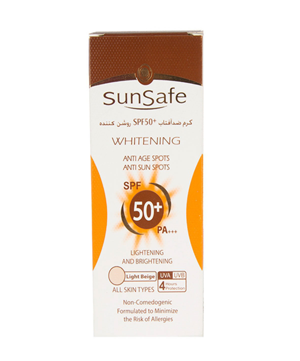 کرم ضد آفتاب روشن کننده SPF50 سان سیف Sun Safe 50 گرم