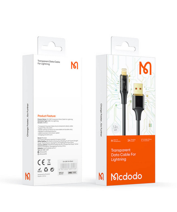 کابل تبدیل USB به لایتنینگ مک دودو مدل CA-2080 طول 1.2 متر