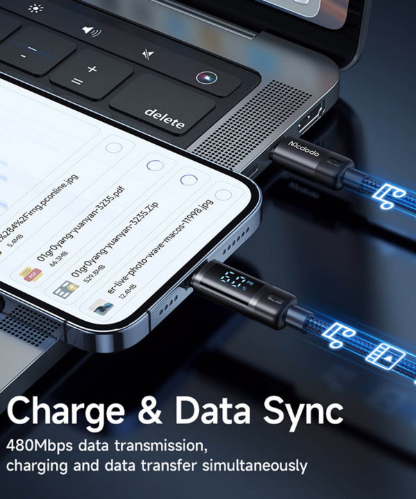 کابل تبدیل USB-C به لایتنینگ مک دودو مدل CA-5210 طول 1.2 متر