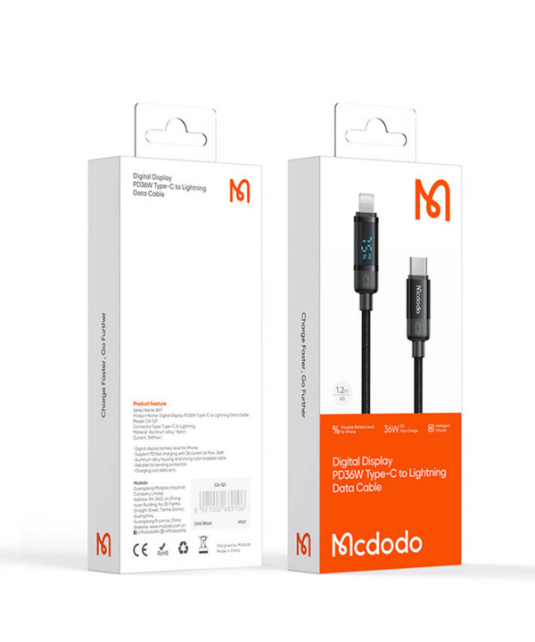 کابل تبدیل USB-C به لایتنینگ مک دودو مدل CA-5210 طول 1.2 متر